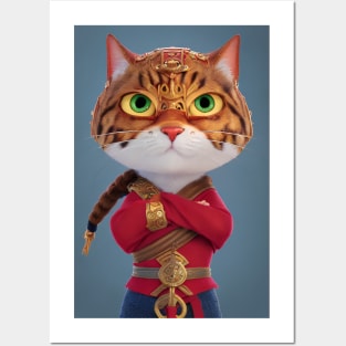 Samurai Cat Posters and Art